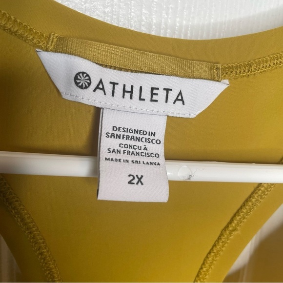 Athleta Ultimate Train Racerback Tank in Mustard Yellow Gorpcore Athleisure 2X - Picture 7 of 10
